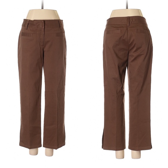 LOFT Brown Boyfriend Casual Pants / Size 4 - Picture 6 of 7
